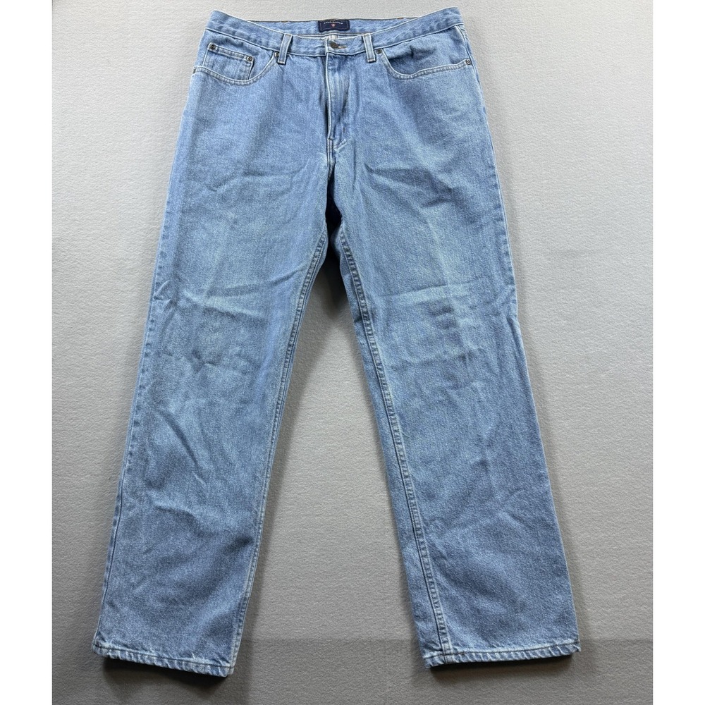 Saddlebred Jeans Mens 38x32 (Fits 35x30) Light Wash Classic Fit Straight Denim